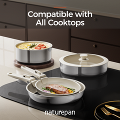 Naturepan 5-Teilig Keramik Kochgeschirr Set