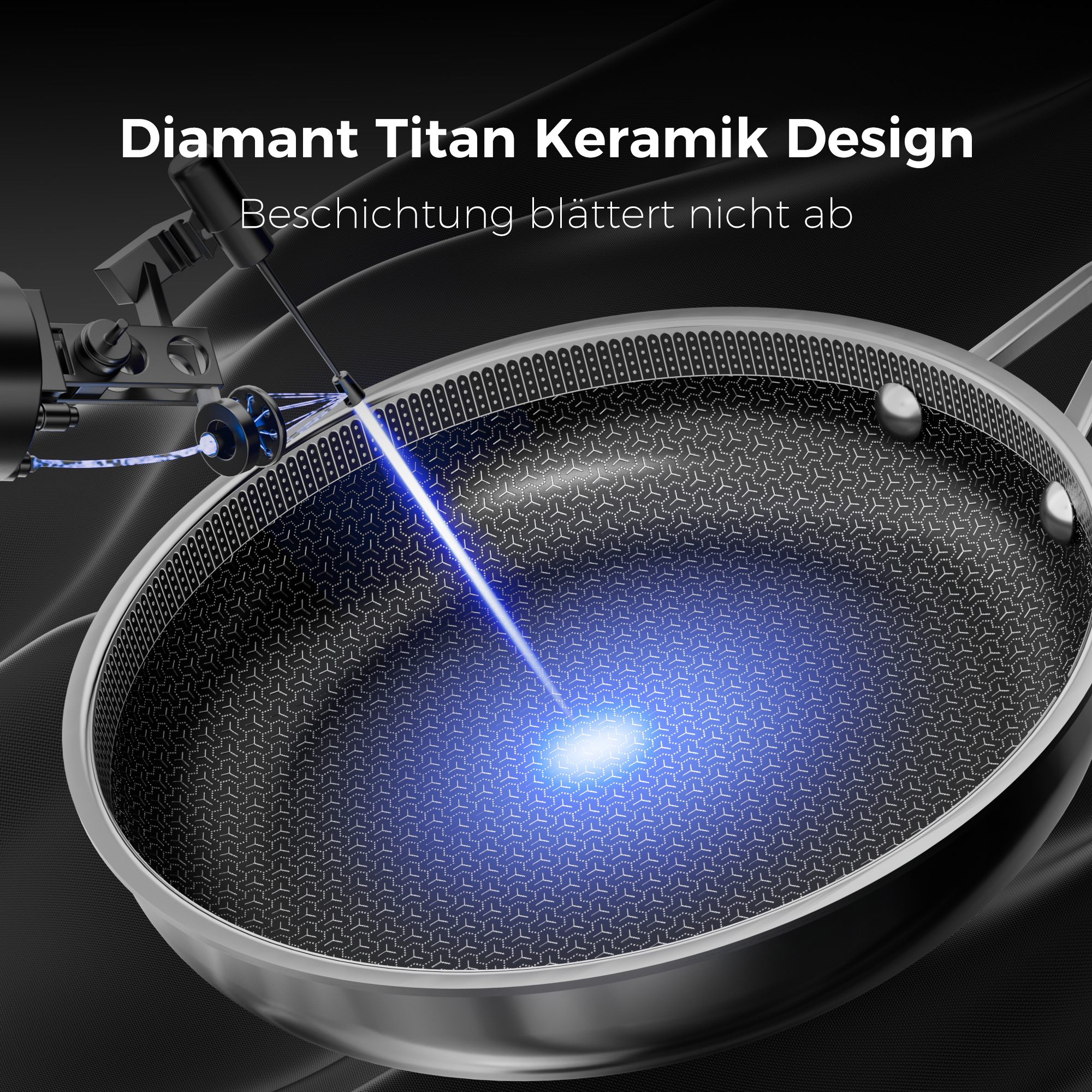 Naturepan Diamond-Titanium Keramik-Edelstahlpfanne