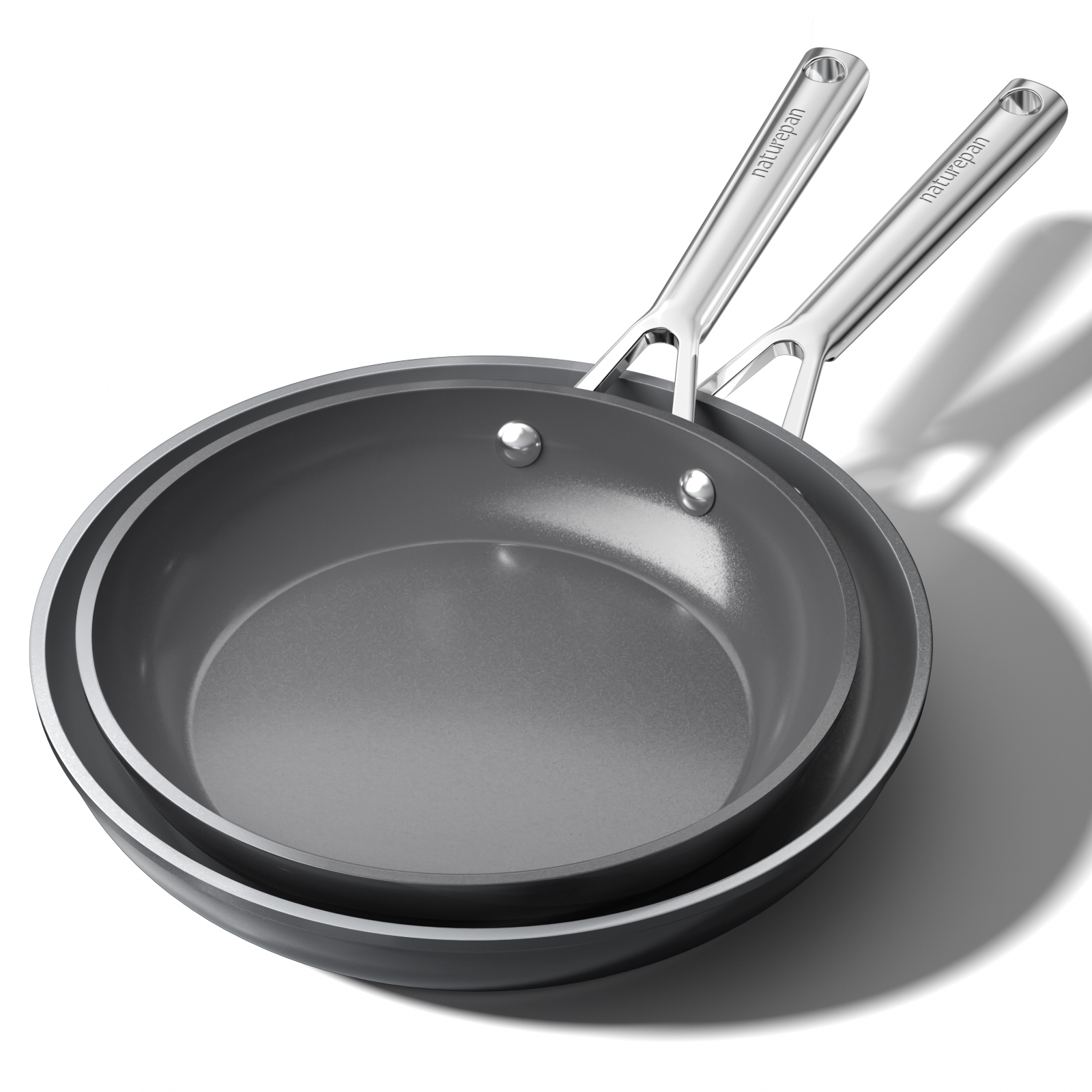Naturepan Diamond-Titanium Keramik Bratpfannen Set